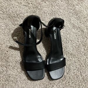 No Boundaries Black Strappy Heels
